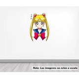 Vinil Sticker Pared 90cm Sailor Moon Cabeza Feliz 24a