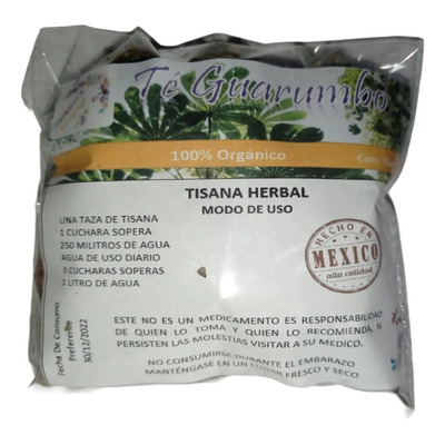 Té Changarro Guarumbo Orgánico 25 Gr 100% Natural P. Tenango