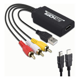 Convertidor De Cable Rca A Hdmi Macho Con Cables Hdmi Y R