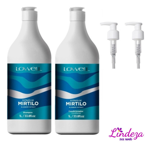 Lowell Extrato De Mirtilo Shampoo,cond.1l + Válvulas