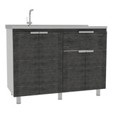 Mueble Inferior Fendi Rta Gris