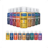 Kit 2 Corantes Líquidos Tinta Xadrez Bisnaga Parede 50ml