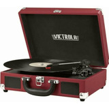 Victrola Reproductor De Discos Bluetooth Journey Tipo Maleta Color Marsala