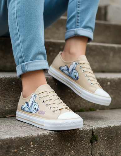 Tenis Choclo Personaje Pelicula Stitch Id 1248643 Beige Dama