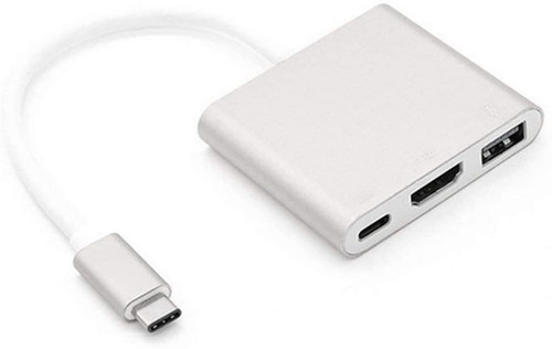 Hub Adaptador Usb-c  Compatible Con Hdmi Usb 3.1 Y Usb 3