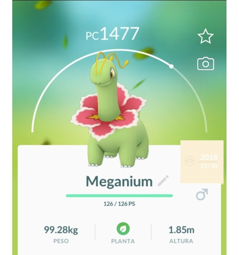 Meganium, Pokémon Go, Ataque Legacy Planta Feroz