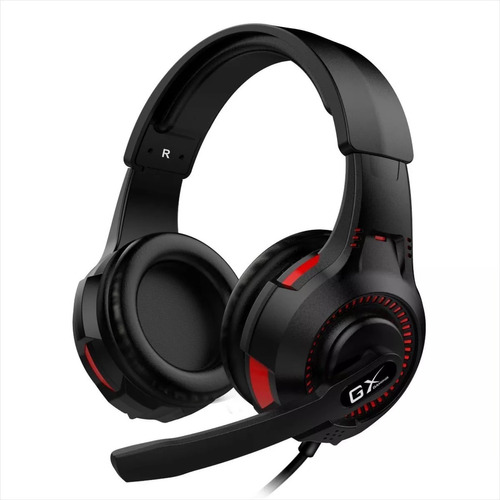 Audífonos Gamer Genius Gx Gaming Hs-g600v Negro Y Rojo