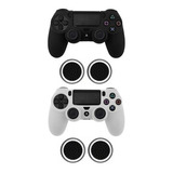 2 Capas Controle Para Ps4 Dualshock Silicone + 4 Grips