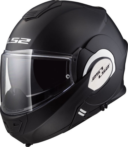 Casco Abatible Ls2 Ff399 Valiant Solid Negro Mate