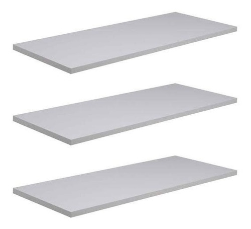 Kit 3 Prateleiras Branca 60x20 Mdf Suporte Invisível 60x20cm