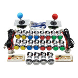 Botones Arcade Para 2 Jugadores Y Kit De Joystick Estilo7