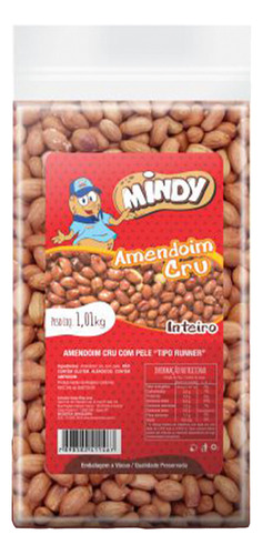 Amendoim Inteiro Crú Com Casca 1,01kg Mindy