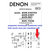 Esquema Eletrico Receiver Denon Avr 2307 Avr2307  Em Pdf