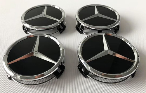  Juego De 4 Unidades De Tapa De Aro Emblema Mercedes Benz  Foto 3
