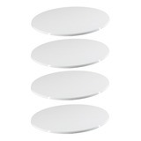 Kit 4 Tampo Branco Brilhante Mesa Bistro 6cm Diametro