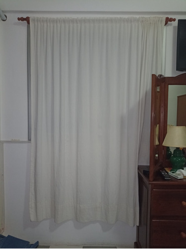 Cortinas Rústicas Lisas Dos Paños