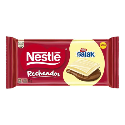 Chocolate Galak Nestlé Recheados Pacote 90g | MercadoLivre