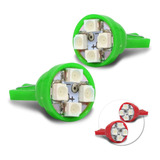 Lâmpada T10 4smd1210 Verde Vermelha 12v