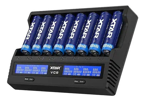 Cargador Inteligente Baterías Xtar Vc8 8 Puertos 18650 Etc