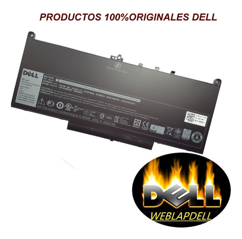 Pila Original Dell Latitude E7270 E7470 55wh J60j5 