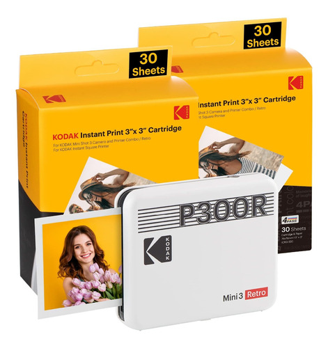 Impresora De Fotos Portátil Kodak Mini 3 Retro 3 X 3''