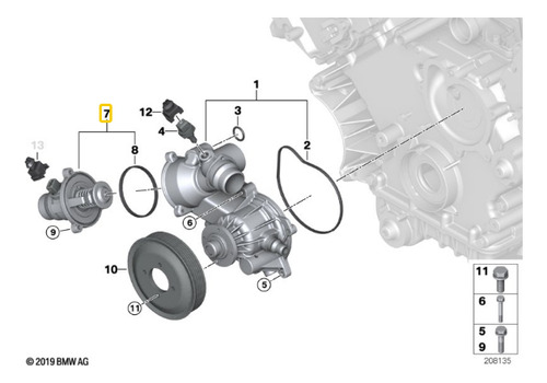 Termostato Para Bmw Serie 7 F02 Lci 760li N74 Foto 2