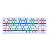 Teclado Gamer Vsg Alnitak Qwerty Kailh Blue Español Latinoamérica Color Blanco Con Luz Rgb