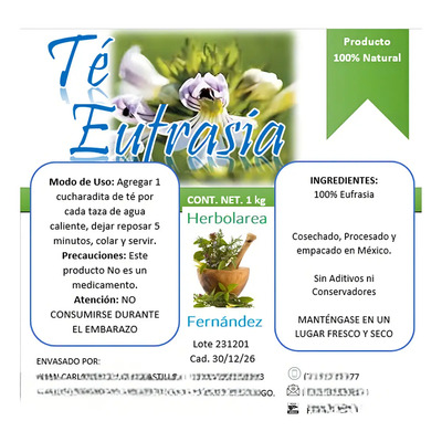 Té Eufrasia 1 Kg | MercadoLibre