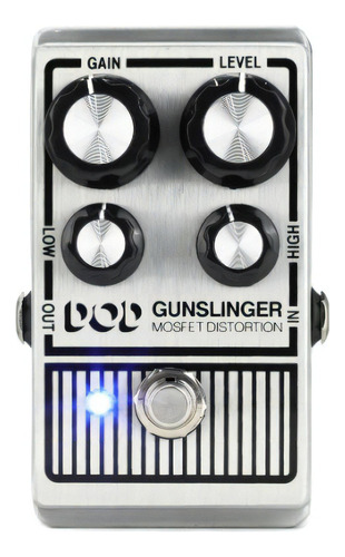 Pedal De Efeito Dod Digitech Gunslinger Mosfet Distortion Cor Prateado