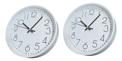 Reloj De Pared Circular Moderno 25 Cm Vidrio 