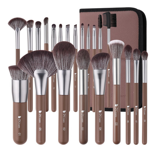 Ducare 22pc Brocha De Maquillaje Con Bolsa Cepillo Cosmético