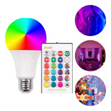 Lampada Bulbo Led Rgb E27 Controle Remot Bivolt Cromoterapia