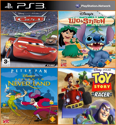 Cars + Peter Pan + Toy Story Racer + Lilo Stick Ps3 4en1