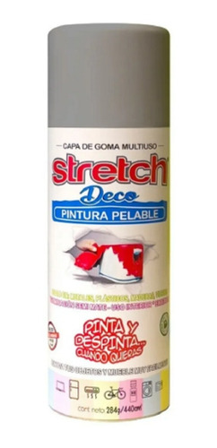 Stretch Deco Pintura Removible Pelable Gris Acero