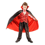 Traje De Cosplay Niño Vampiro Halloween Escenario Mascarada