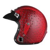 Casco De Moto De Cara Abierta Retro Vintage Cafe Racer