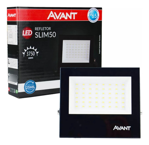 Refletor Avant Holofote Led 50w Luz Branca 6500k Ip65