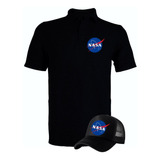 Camiseta Tipo Polo Nasa Space Obsequio Gorra