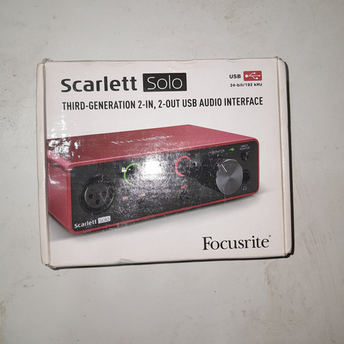 Interfaz De Audio Focusrite Scarlett Solo 3ra Generacion