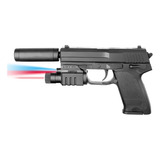 Pistola Airsoft Vigor 6 Mm Resorte Con Silenciador + Luz Led