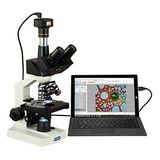 Microscopio Led Compuesto Trinocular De Laboratorio Digital