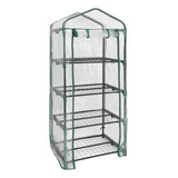 Invernadero Estructura Para Indoor Y Exterior Cultivo Inv-4est-pvc Chico Con Estantes Movible Con Ruedas