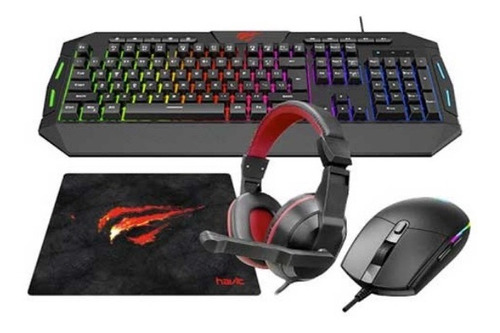 Pack Gamer Teclado Mouse Audifono Mousepad Led Reg Gamenote