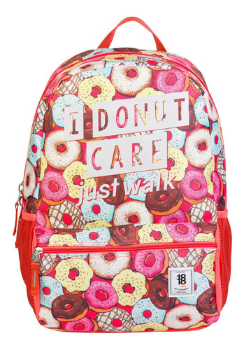 Mochila Grande Urbana Escolar Juvenil 1818 Chenson Original Rosa Donuts Monchoso Style Global Minds Just Walk Donitas Crispy Glaseadas Chocolate Msi