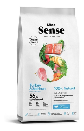 Dibaq Sense Holistic Food Puppy 12 Kg Pavo Y Salmón