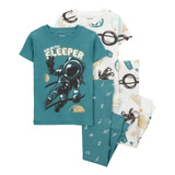 Pijama De 4 Piezas Astronauta, De Bebé 1q510210 | Carters ®
