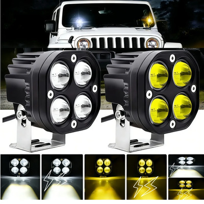 Un Par Faro Led Auxiliar De Luz Antiniebla Para Moto Auto | MercadoLibre