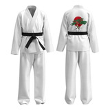 Terno Karate Kid Taekwondo Cosplay Infantil Adulto Branco