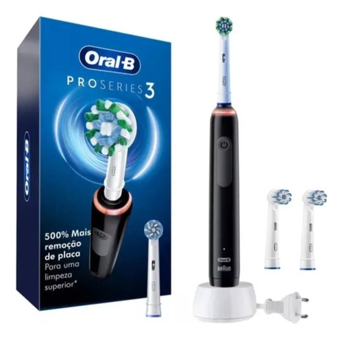 Escova Elétrica Oral B Pro Series 3 Bivolt Mais 4 Refis