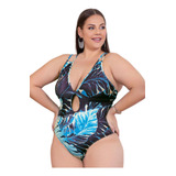 Estiloso Maiô Plus Size Moda Praia Feminina Lançamento